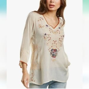 Johnny was Peyton Blouse tunic sz M